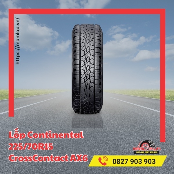 Đặc tính của lốp xe Continental 225/70R15 CrossContact AX6