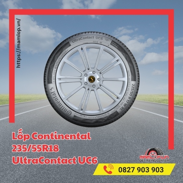 Lốp Continental 235/55R18 UltraContact UC6 tương thích dòng xe nào?
