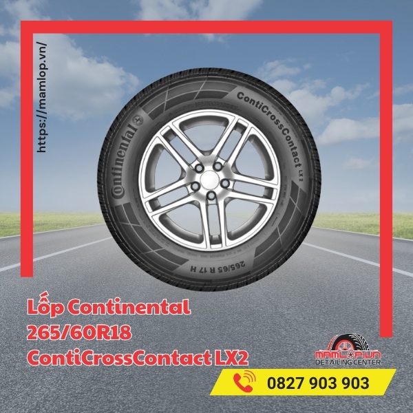 Lốp Continental 265/60R18 ContiCrossContact LX2 tương thích với xe nào?