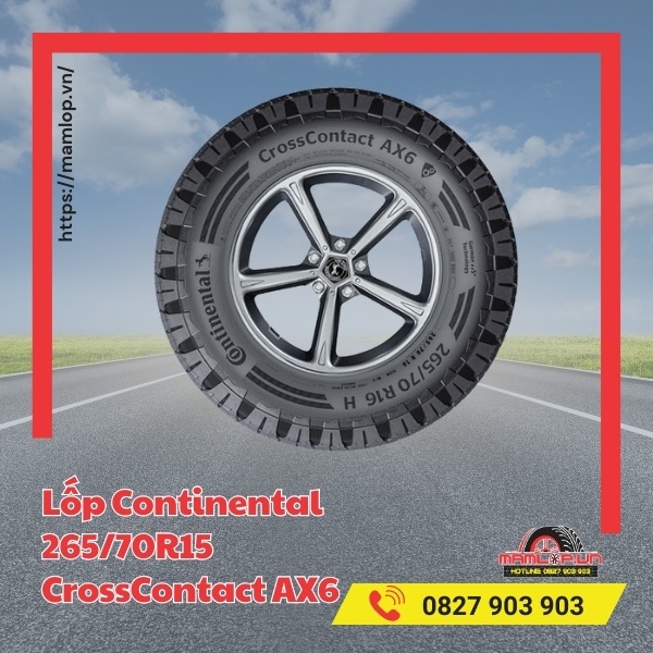 Đặc điểm của vỏ ô tô Continental 265/70R15 CrossContact AX6
