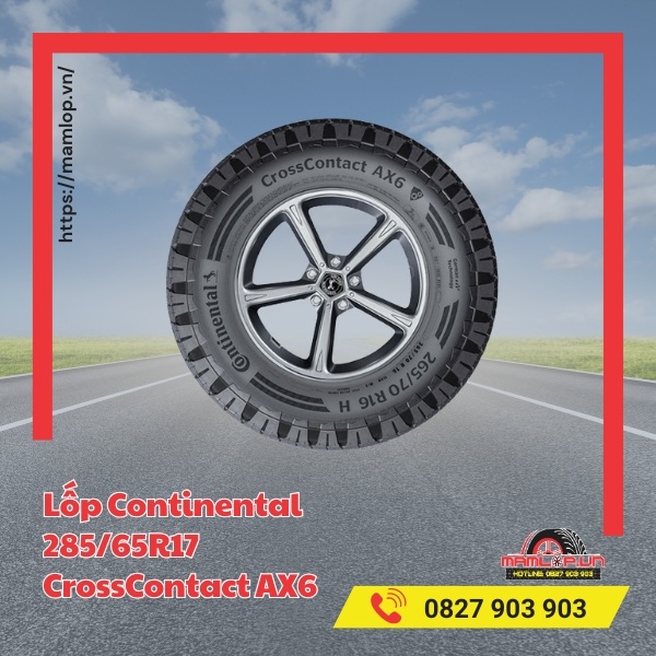 Lốp Continental 285/65R17 CrossContact AX6 phù hợp với xe nào?