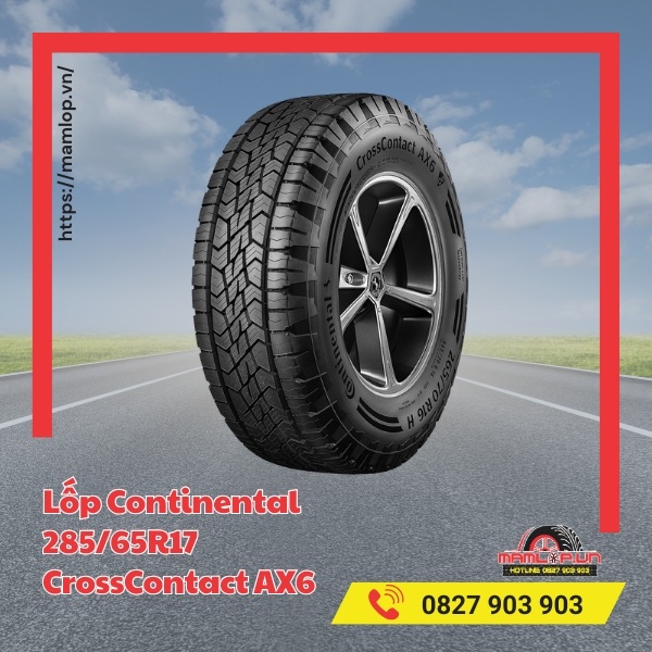 Đặc điểm của lốp ô tô Continental 285/65R17 CrossContact AX6