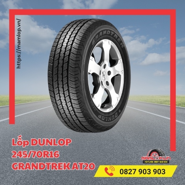 Lốp DUNLOP 245/70R16 GRANDTREK AT20 phù hợp với xe gì?