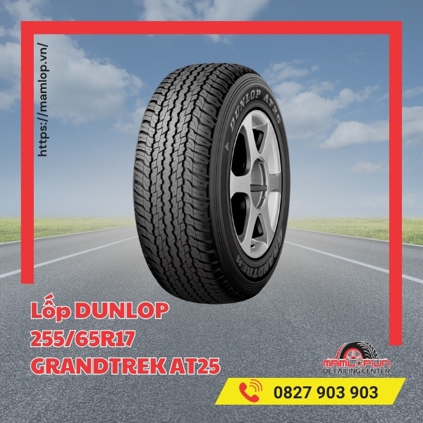 Lốp DUNLOP 255/65R17 GRANDTREK AT25 phù hợp với xe gì?