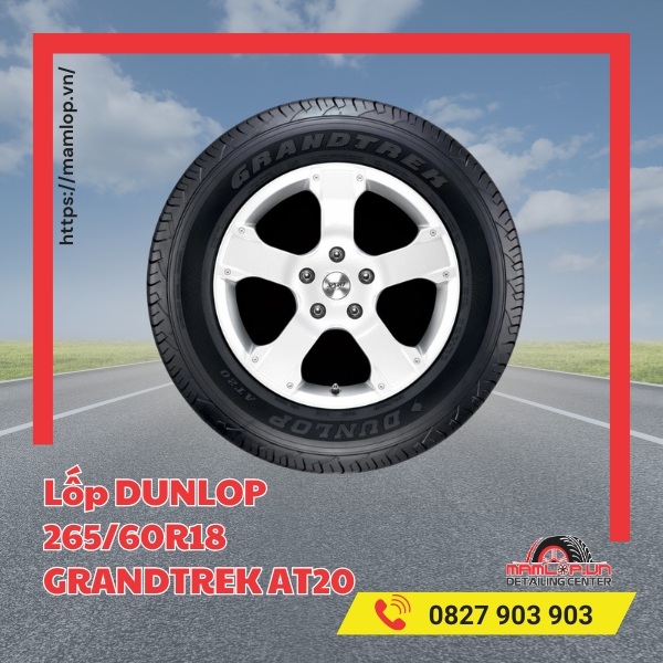 Lốp Dunlop 265/60R18 GrandTrek AT20 tương thích dòng xe nào?