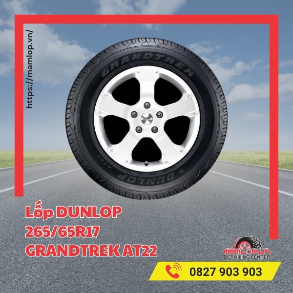Lốp DUNLOP 265/65R17 GRANDTREK AT22 phù hợp với xe gì?