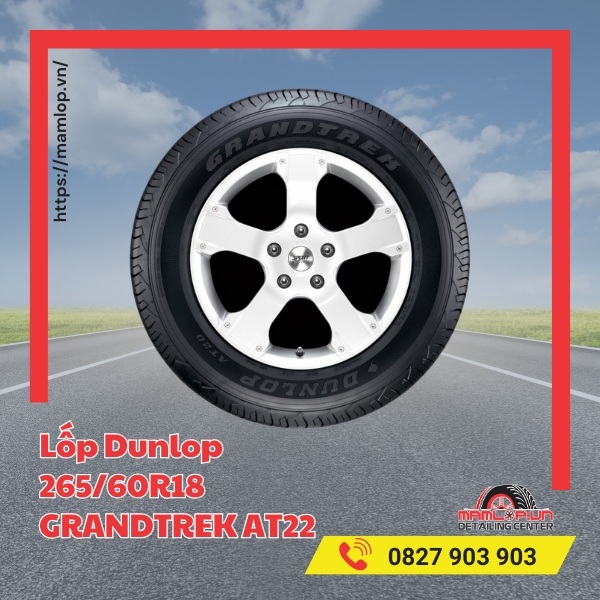 Lốp Dunlop 265/60R18 GrandTrek AT22 phù hợp với xe gì?