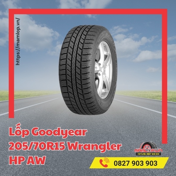 Lốp Goodyear 205/70R15 Wrangler HP AW tương thích với dòng xe nào?
