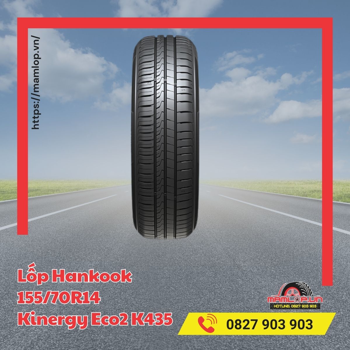 Đặc tính lốp ô tô Hankook 155/70R14 Kinergy Eco2 K435