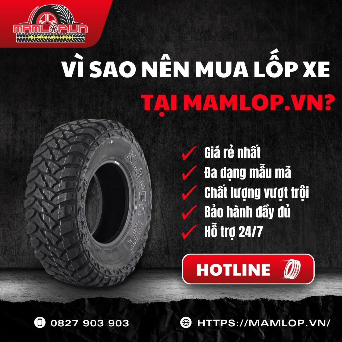 Vi sao nen mua lop xe tai Mamlop.vn?
