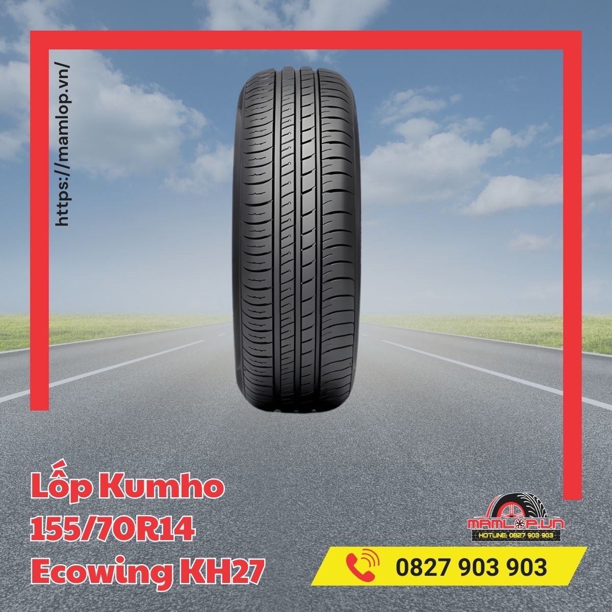 Ưu điểm nổi bật của lốp xe Kumho 155/70R14 Ecowing KH27