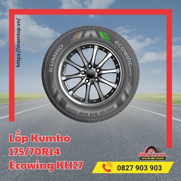Dòng xe tương thích với vỏ Kumho 175/70R14 Ecowing KH27