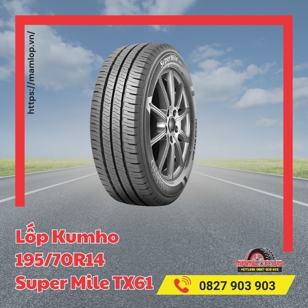 Lốp Kumho 195/70R14 Super Mile TX61 tương thích với dòng xe nào?