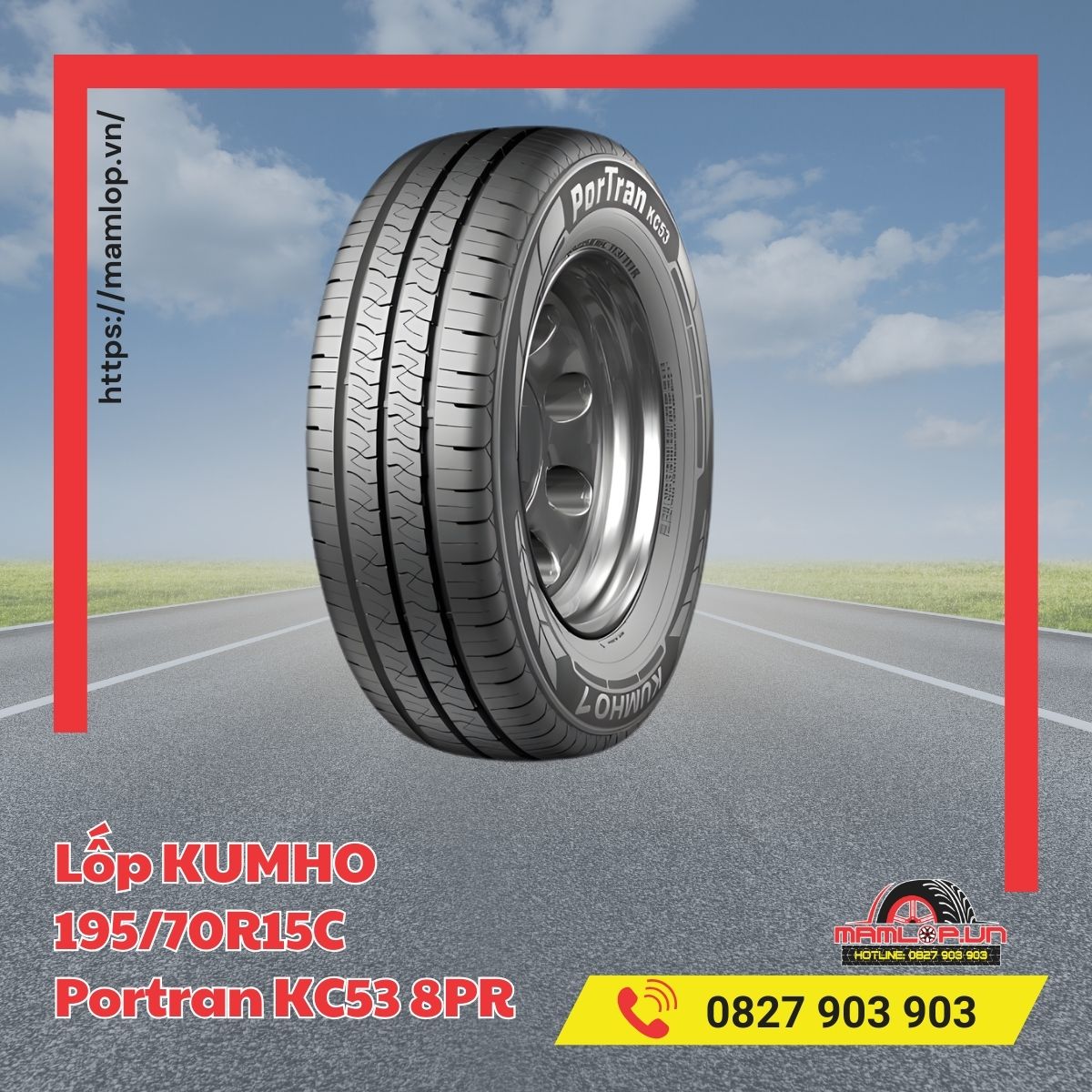 Lốp Kumho 195/70R15C Portran KC53 8PR phù hợp với dòng xe nào?