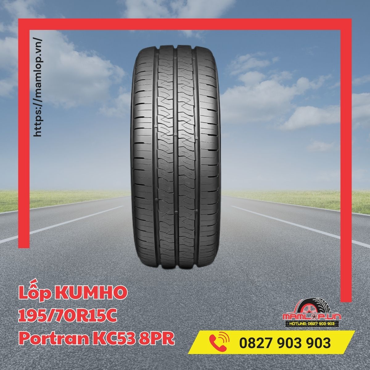 Đặc điểm của lốp xe Kumho 195/70R15C Portran KC53 8PR