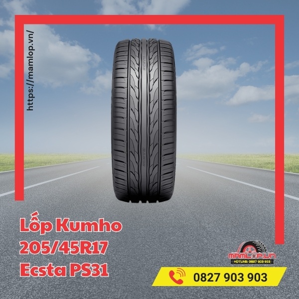 Đặc tính của vỏ xe Kumho 205/45R17 Ecsta PS31