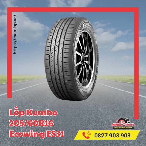 Lốp Kumho 205/60R16 Ecowing ES31 phù hợp với xe nào?