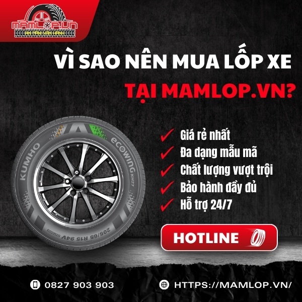 Mua lốp xe Kumho 205/60R16 Ecowing KH27 ở đâu uy tín giá rẻ?
