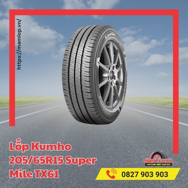 Dòng xe tương thích với lốp Kumho 205/65R15 Super Mile TX61