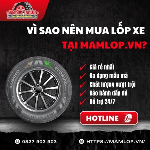 Địa chỉ mua lốp ô tô Kumho 215/60R16 Ecowing KH27 chính hãng giá rẻ