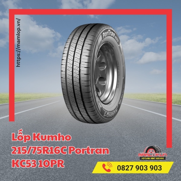 Đặc tính của lốp xe Kumho 215/75R16C Portran KC53 10PR