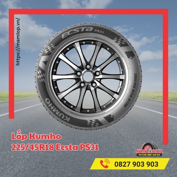 Lốp Kumho 225/45R18 Ecsta PS31 tương thích dòng xe nào?