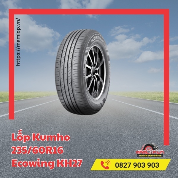 Lưu ý khi sử dụng lốp ô tô Kumho 235/60R16 Ecowing KH27