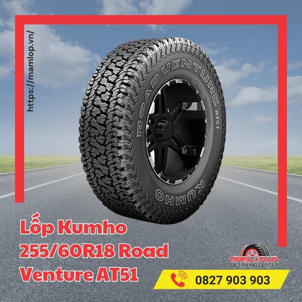 Đặc điểm của lốp ô tô Kumho 255/60R18 Road Venture AT51