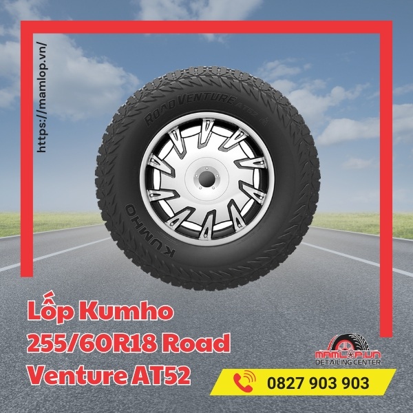 Lốp Kumho 255/60R18 Road Venture AT52 tương thích dòng xe nào?