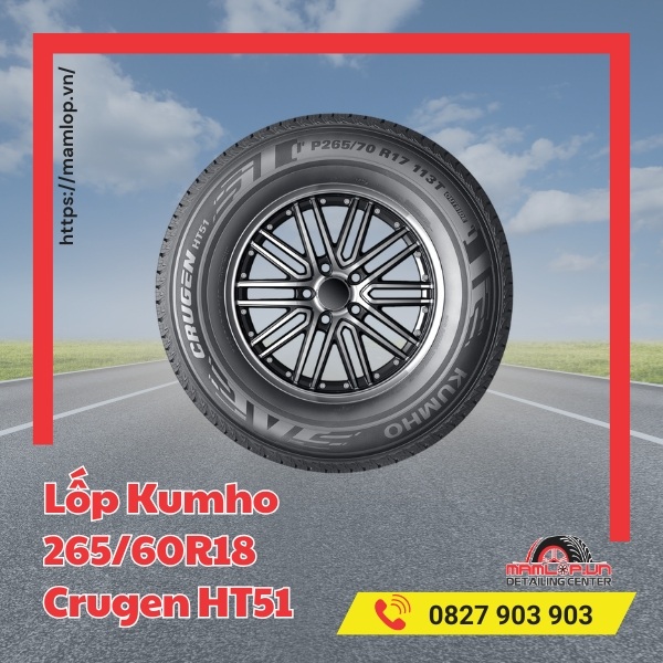 Lốp Kumho 265/60R18 Crugen HT51 tương thích dòng xe nào?