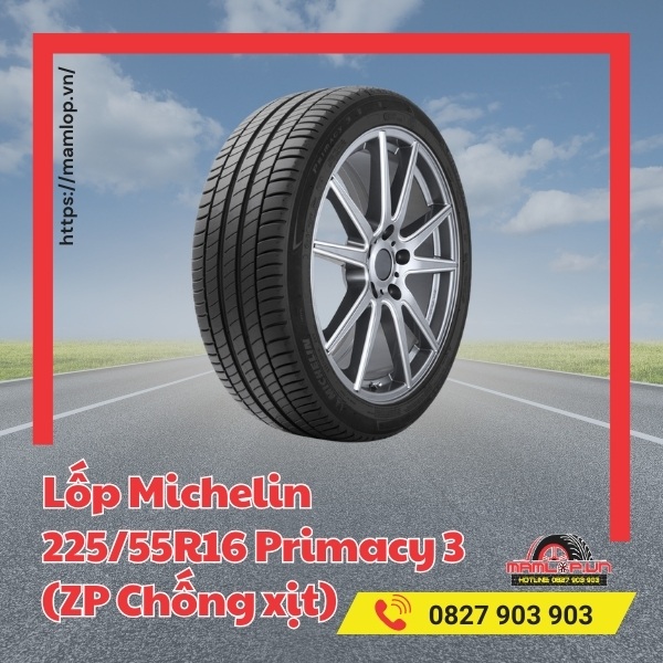Lốp Michelin 225/55R16 Primacy 3 tương thích với xe nào?