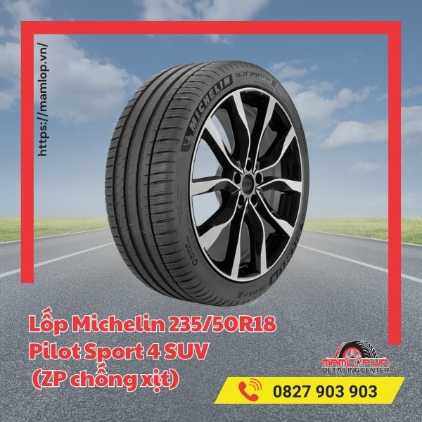 Lốp Michelin 235/50R18 Pilot Sport 4 SUV (ZP chống xịt) phù hợp với dòng xe nào?
