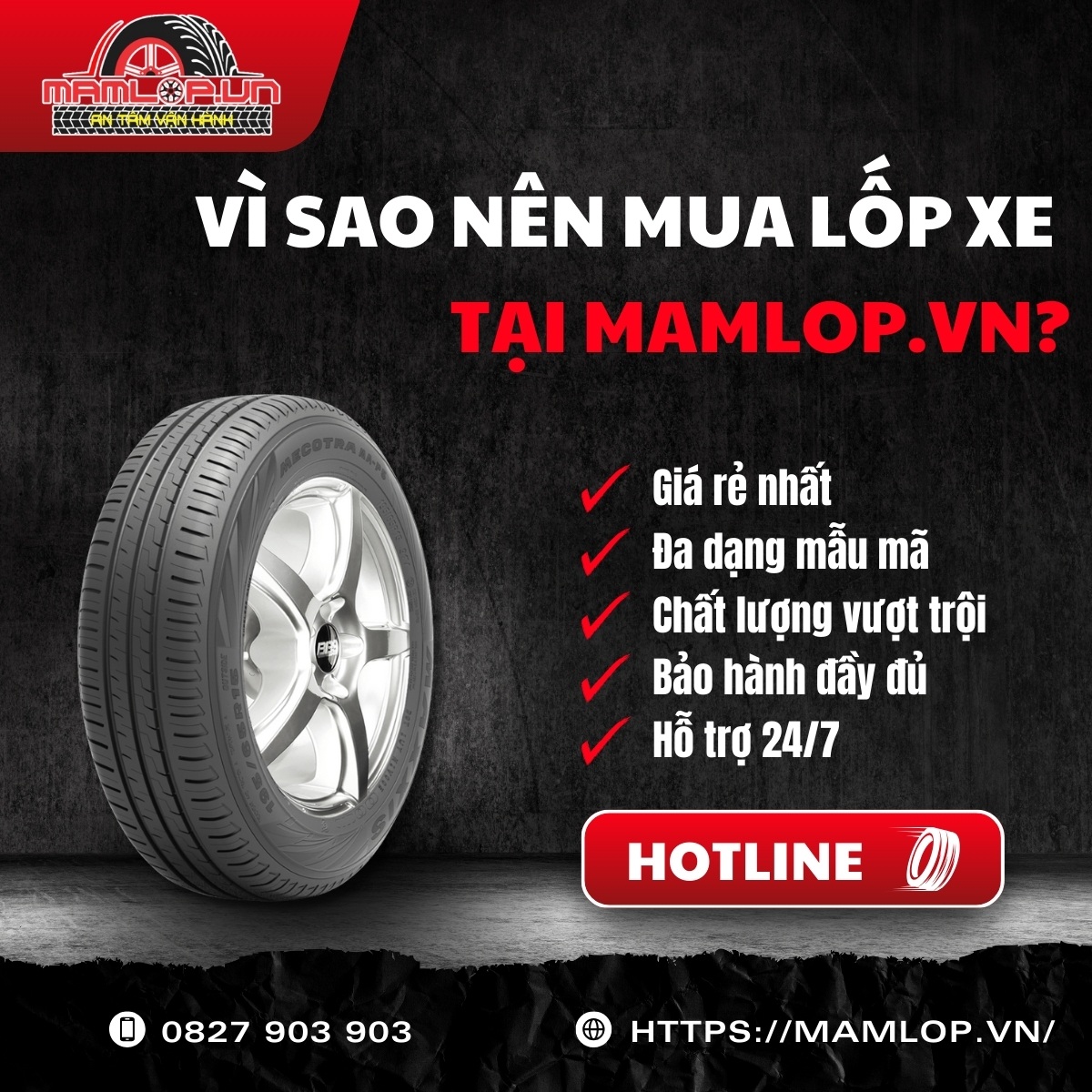 Vi sao nen mua lop xe Hyundai Creta tai Mamlop.vn