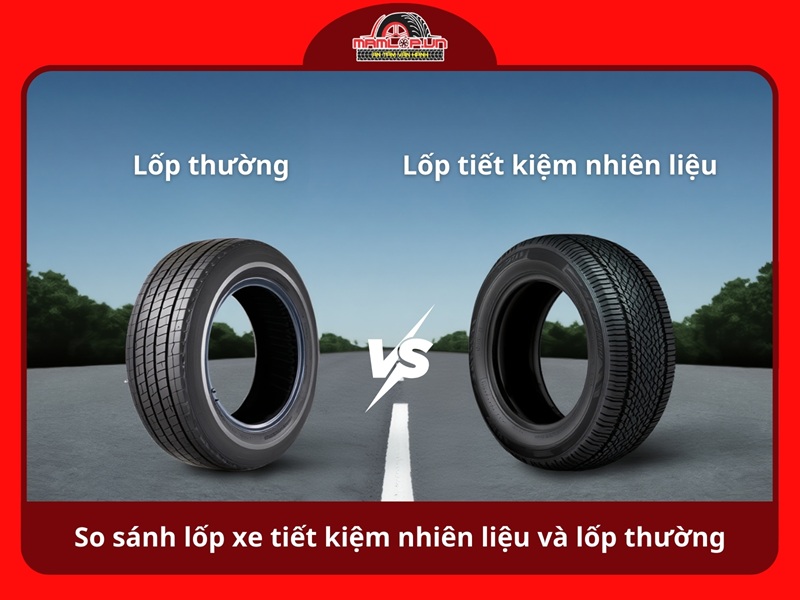 So sanh lop xe tiet kiem nhien lieu va lop thuong