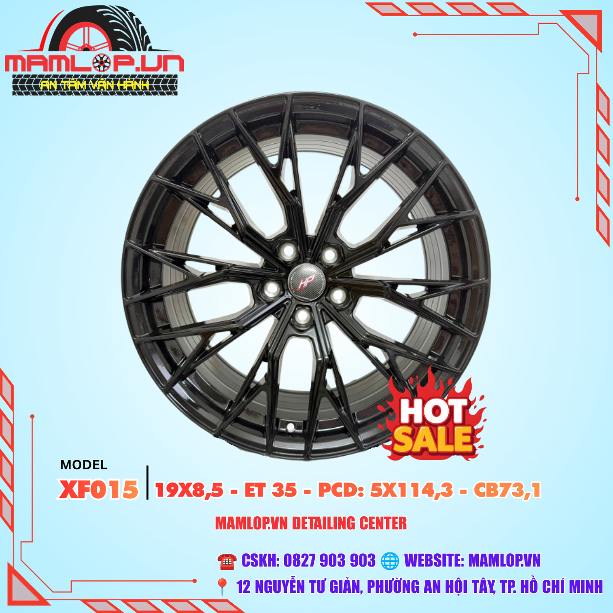 Mâm 19 inch cho VF6, VF7, VF8, Lux A, BMW 19 inch