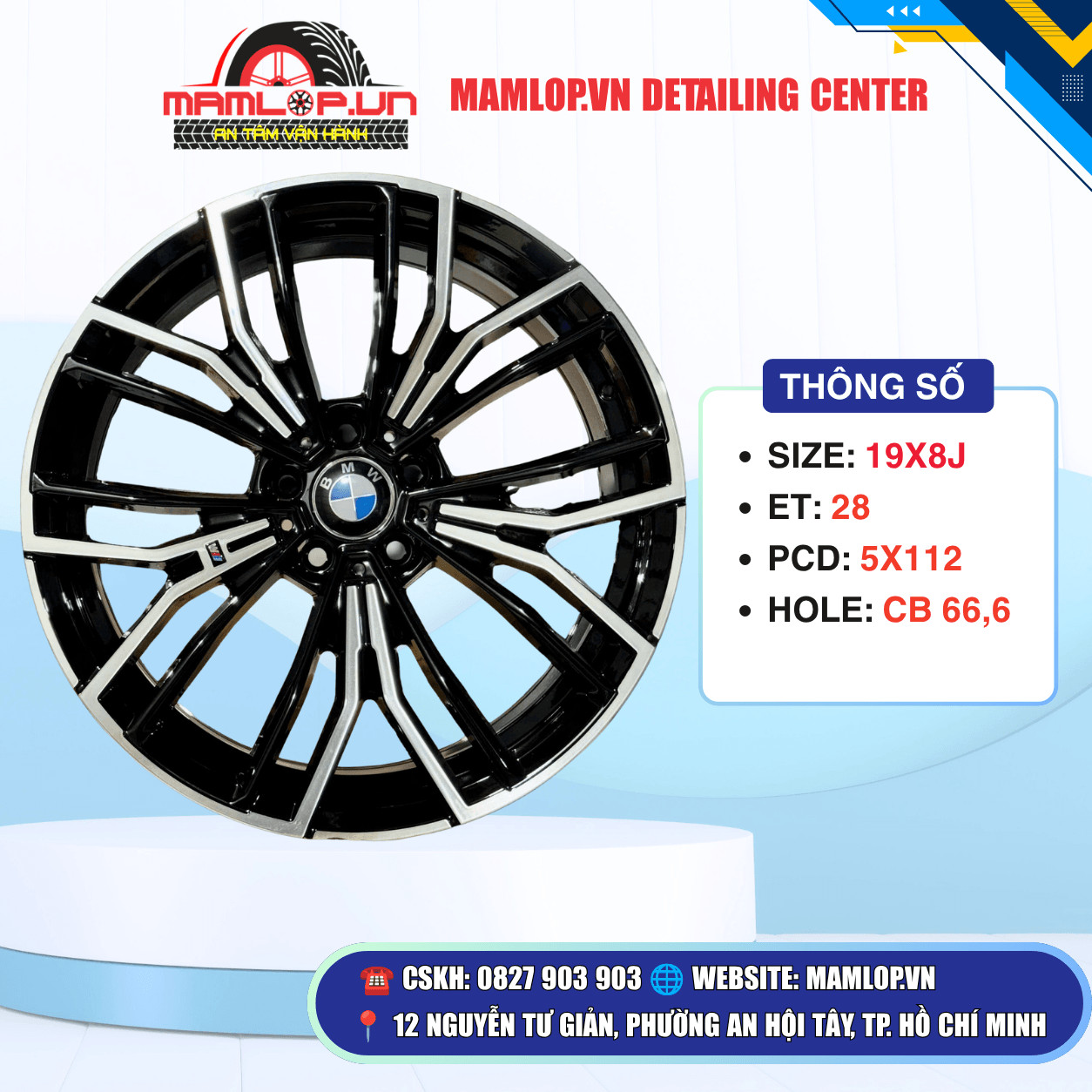 Mâm BMW M Sport 19 Inch – Thiết Kế Thể Thao Chuẩn Hiệu Năng