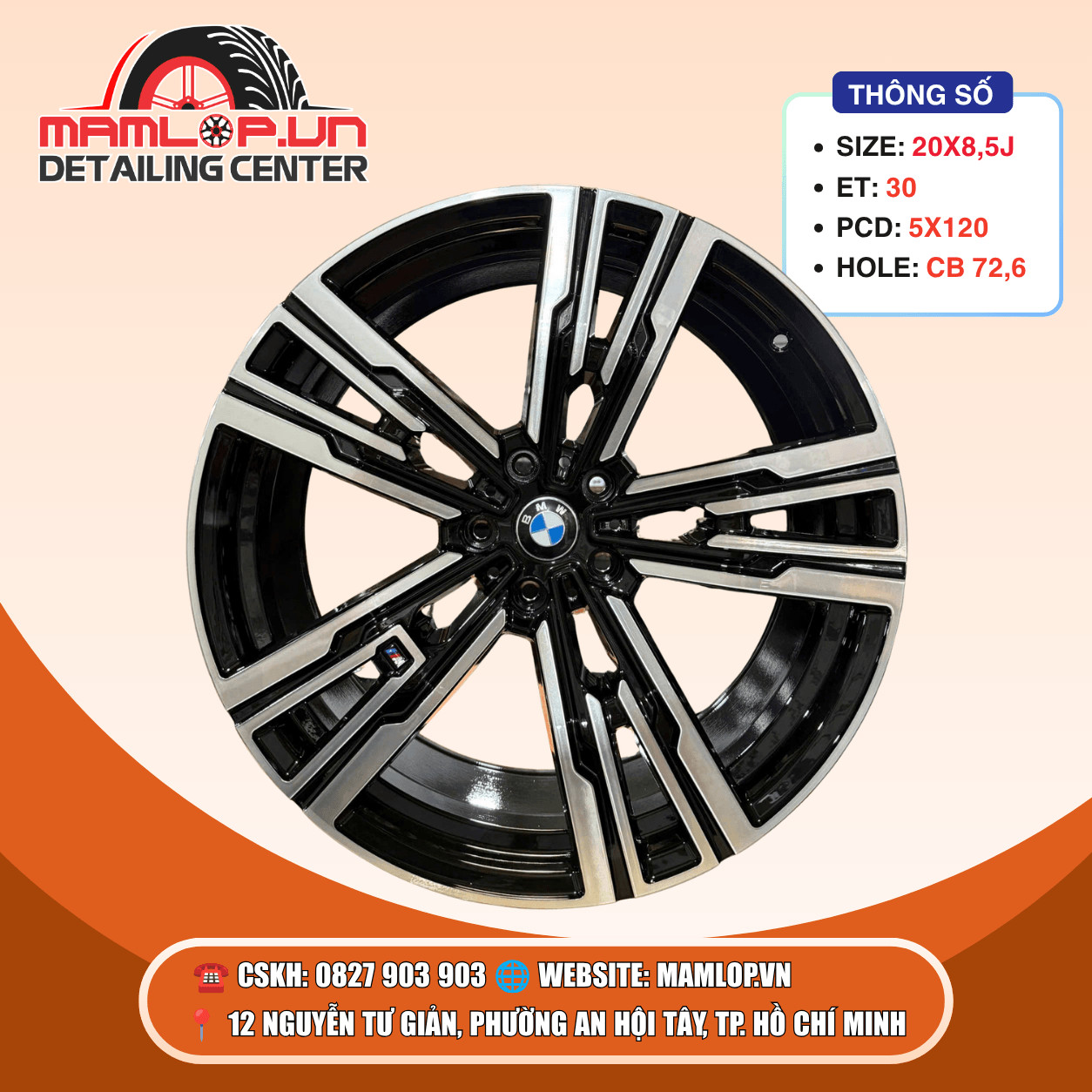 Bộ Mâm BMW M Sport 20 Inch 8.5J