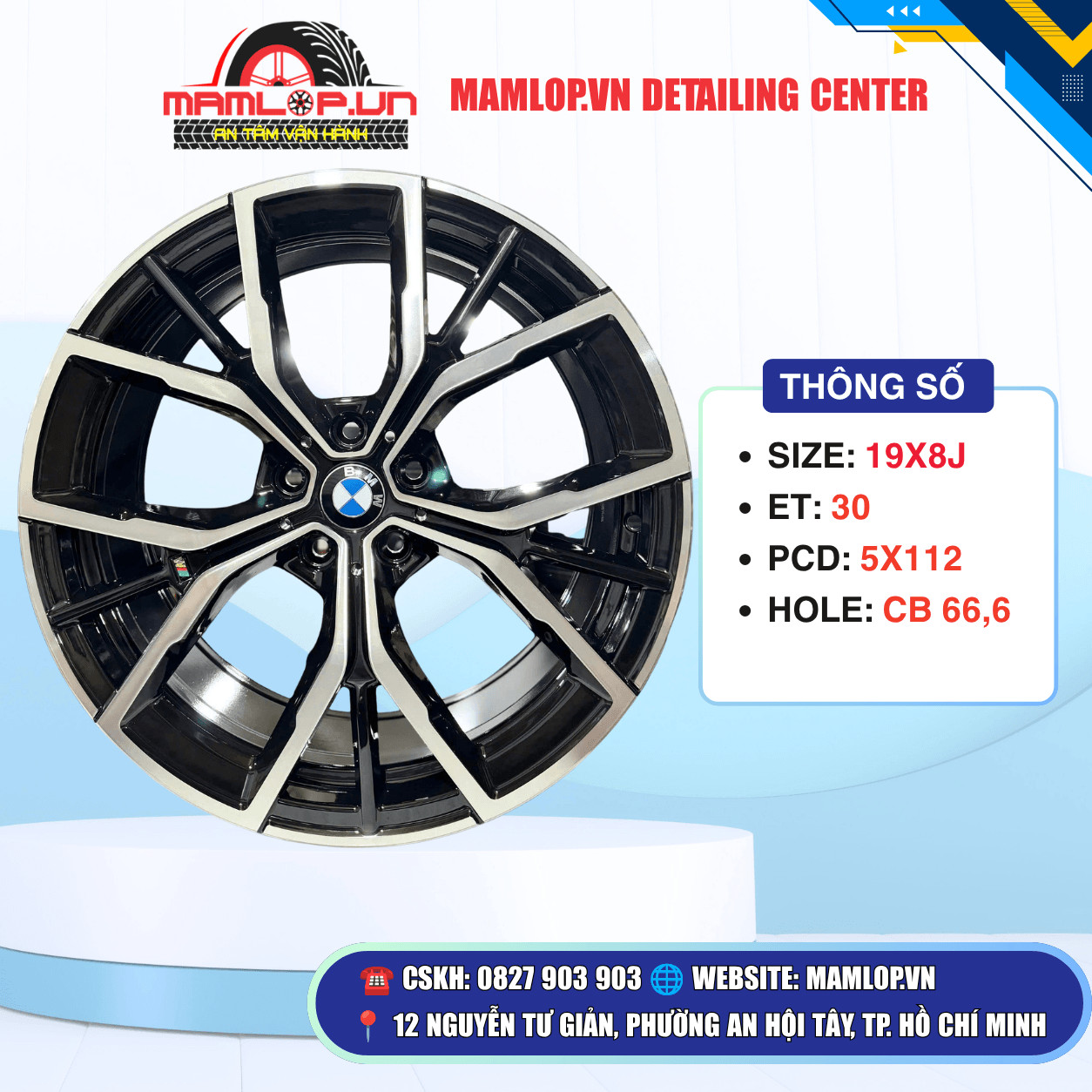 Mâm BMW X6 G06 19 Inch M Sport 5 Chấu Kép | Phù Hợp BMW X5, X6, X3, X4