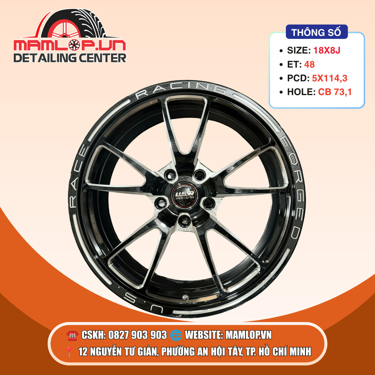 Mâm Đa Chấu 18 Inch Cho Mazda CX-5, Honda CR-V, Corolla Cross