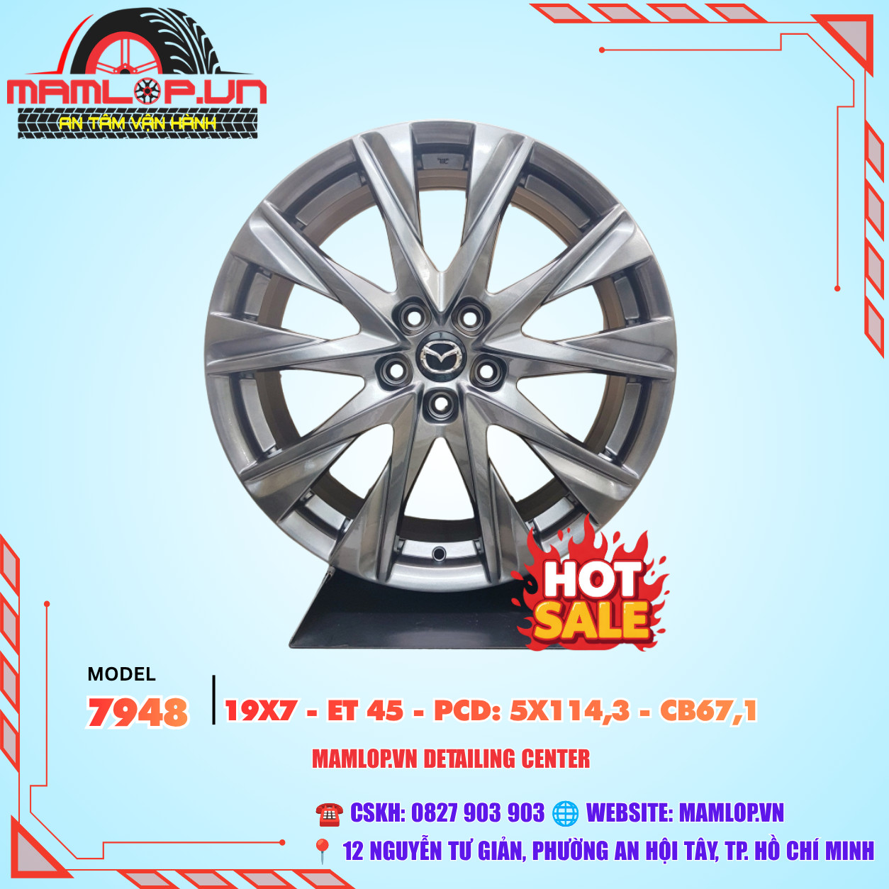 Mâm xe hợp kim chính hãng Mazda CX-5 19inch