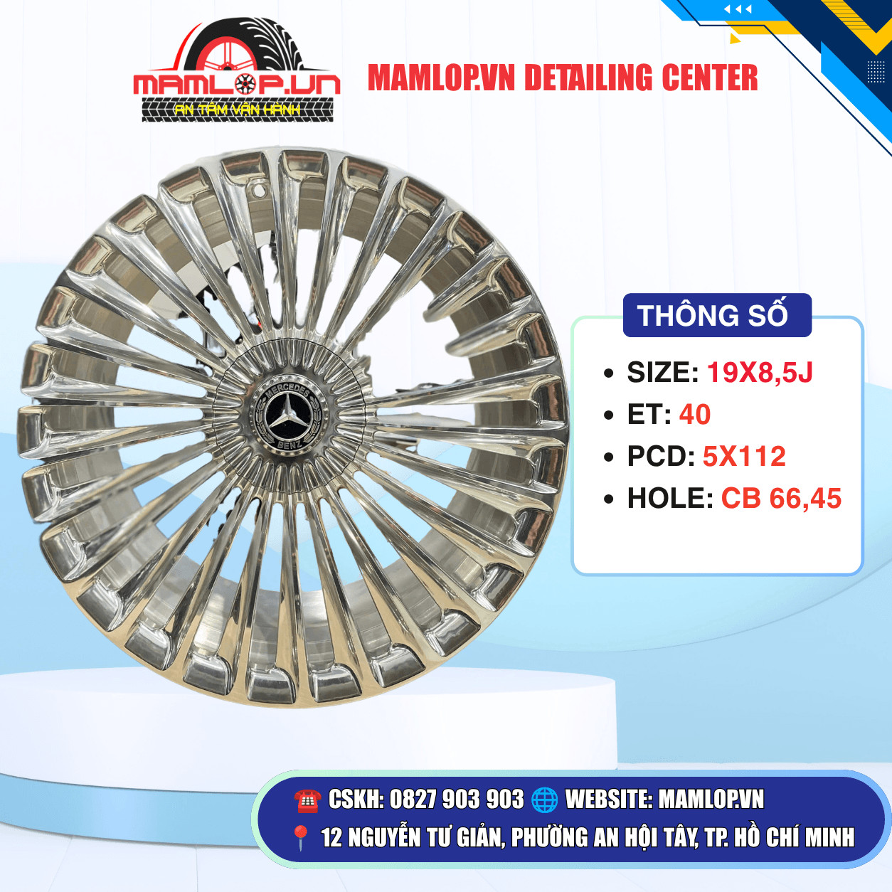 Mâm Maybach 19 Inch Chrome – Đẳng Cấp Sang Trọng