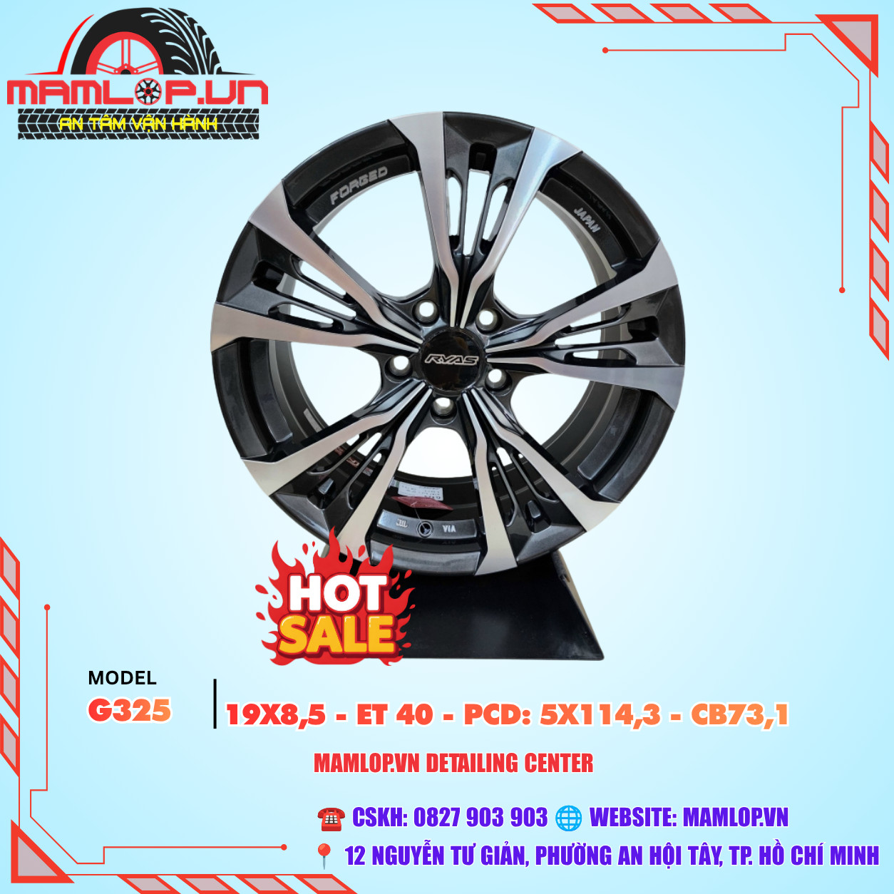 Bộ 4 Lazang ô tô 19inch