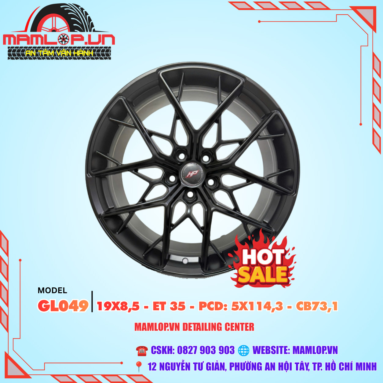 Bộ mâm VF6, VF7, LUX A, MAZDA - 19inch