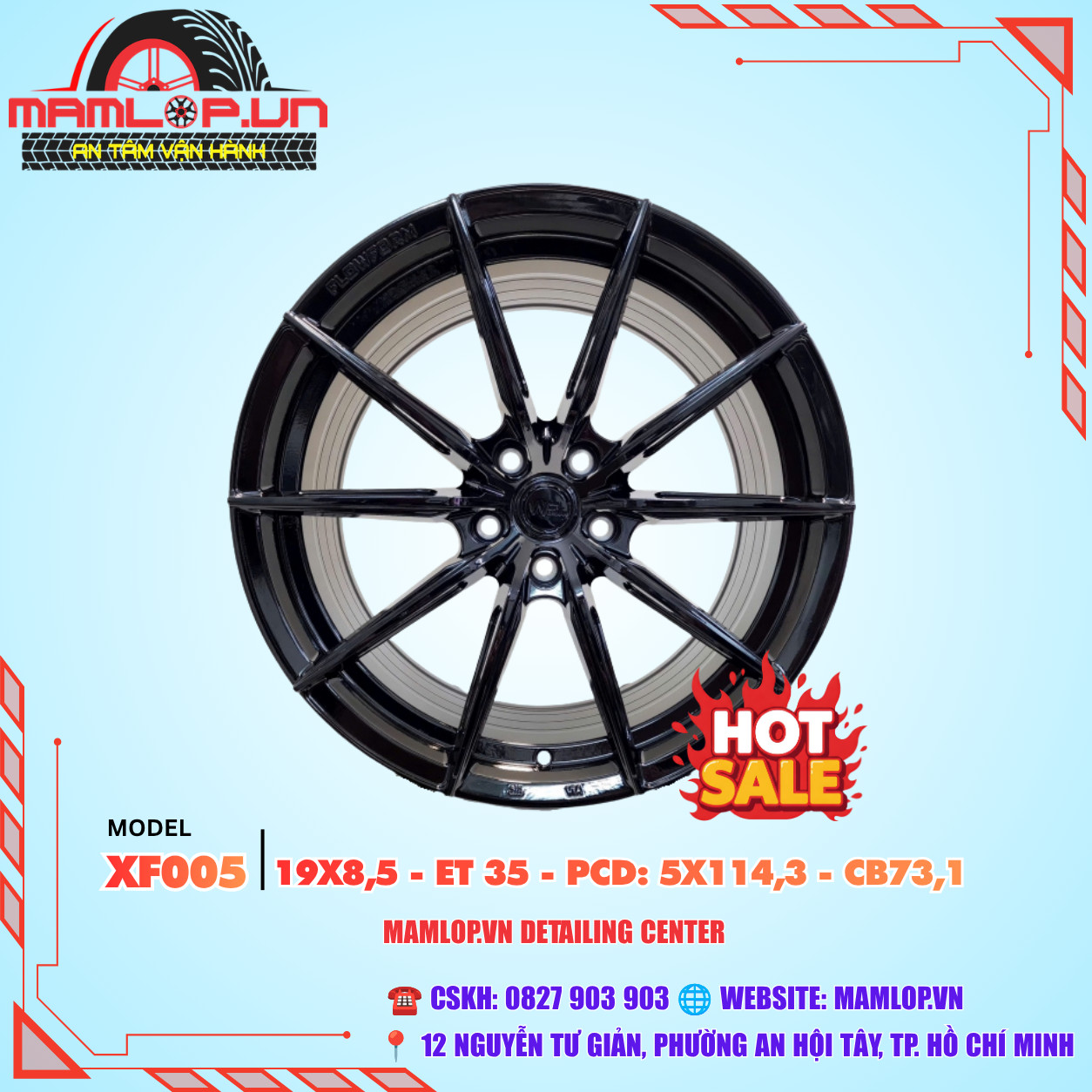 Bộ mâm xe VF - 19inch