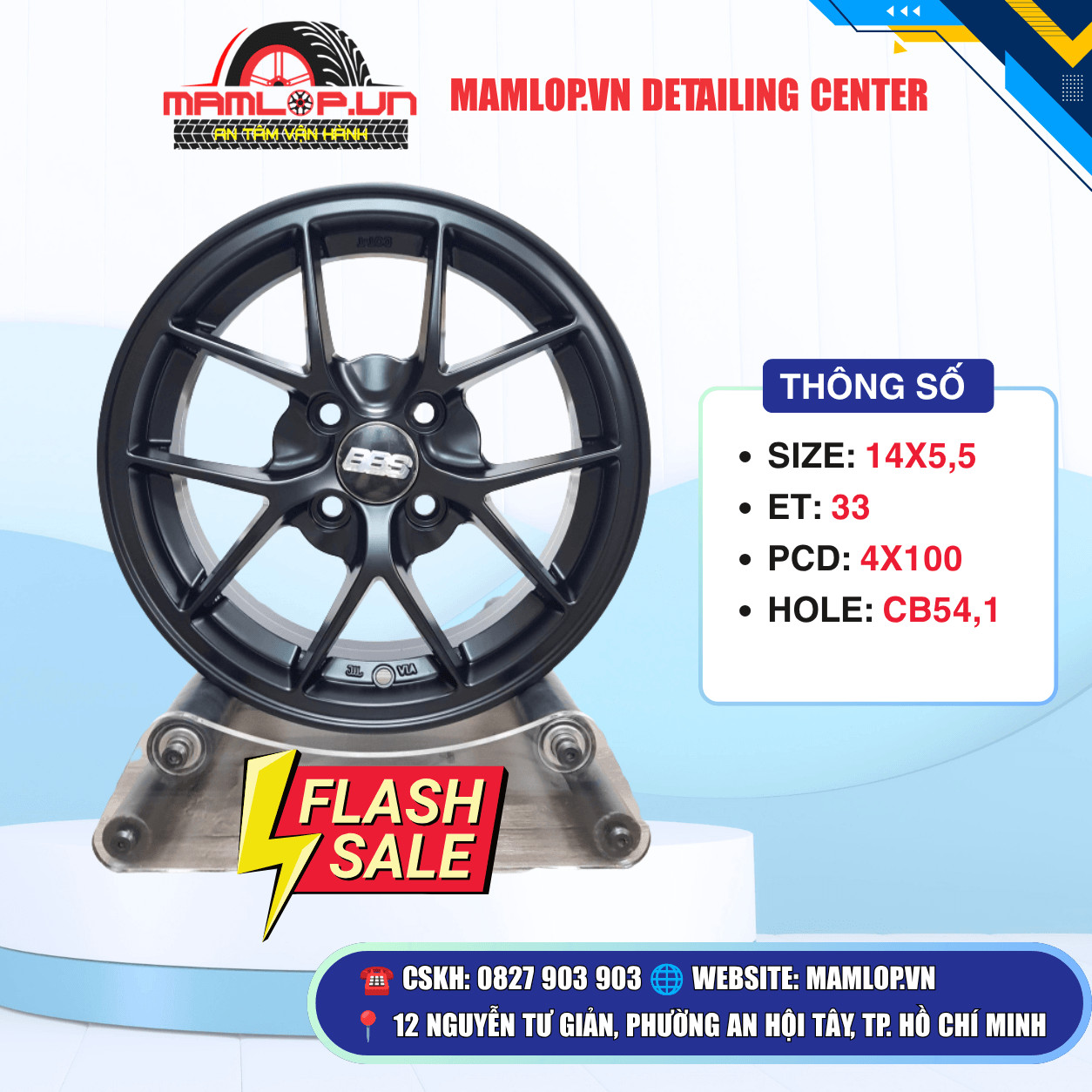 Mâm lazang 14inch BBS