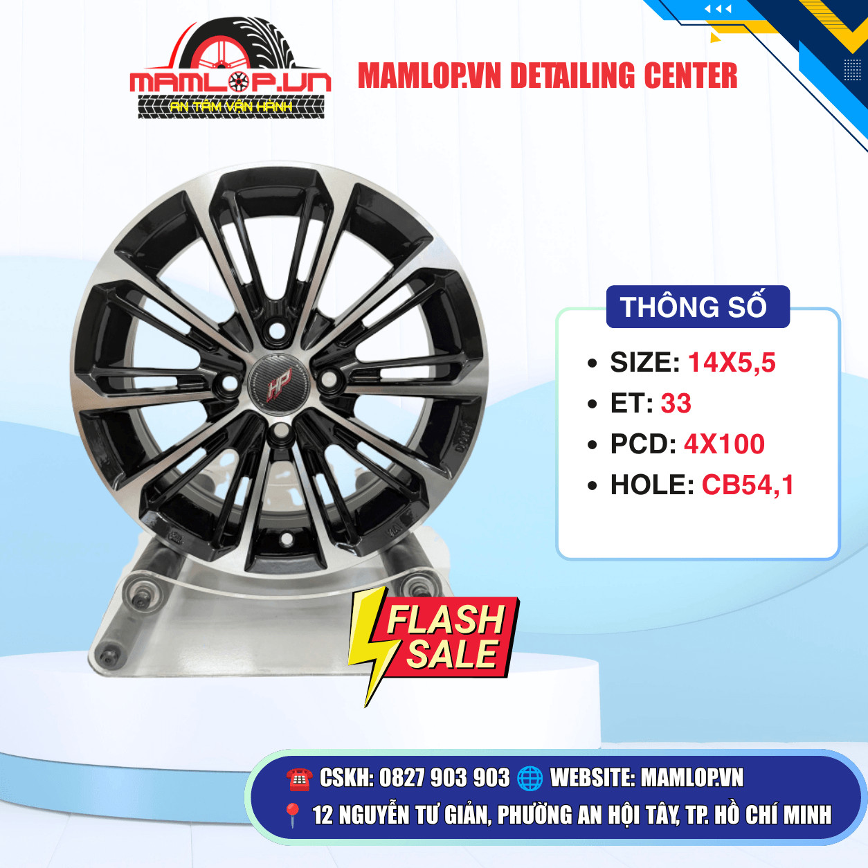 Mâm lazang 14inch gắn cho Vios, i10, morning