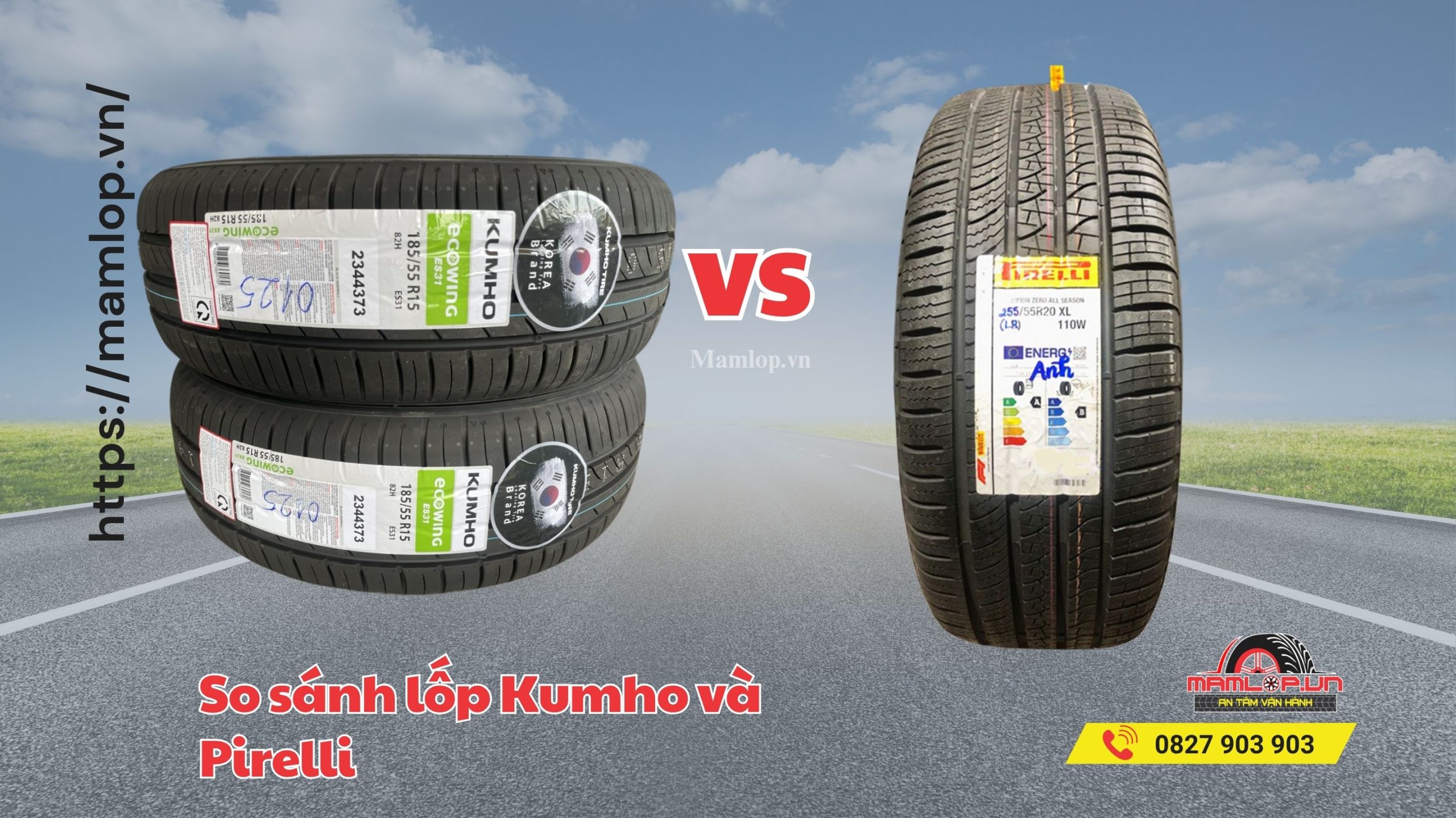 So sánh lốp Kumho và Pirelli