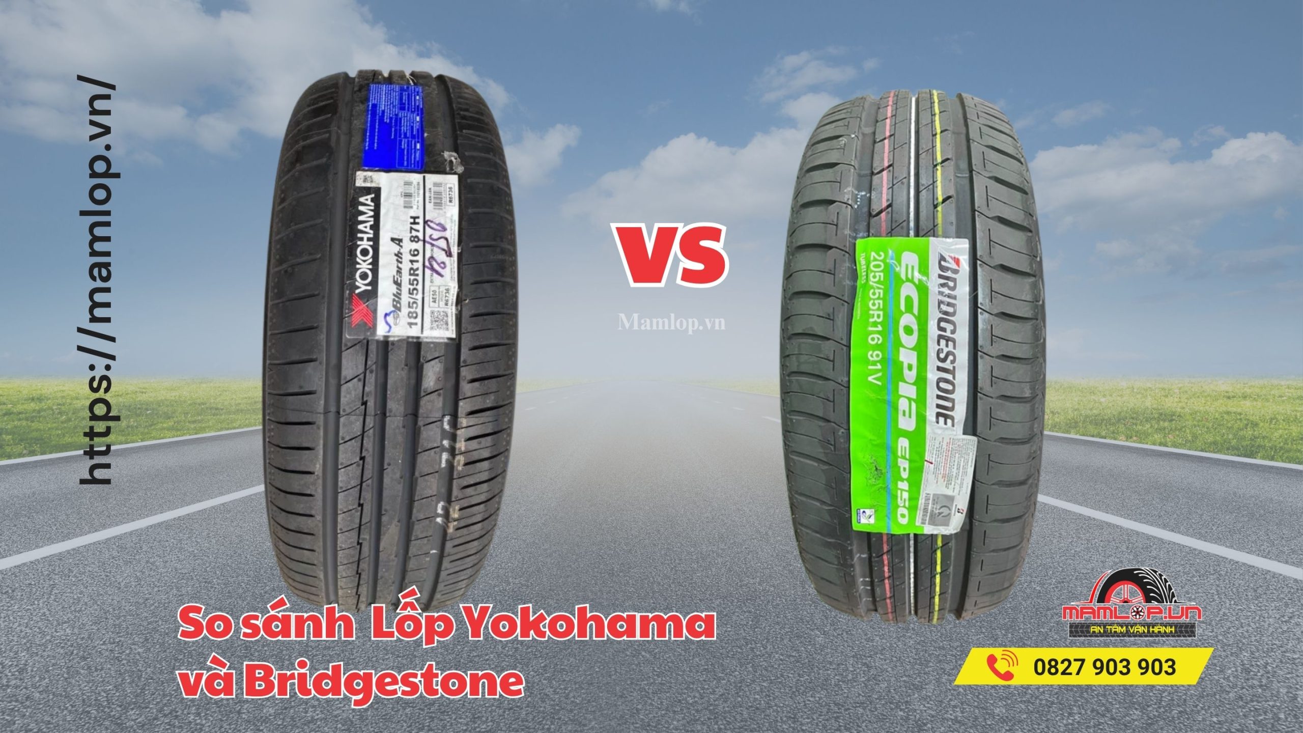 So sánh lốp Yokohama và Bridgestone