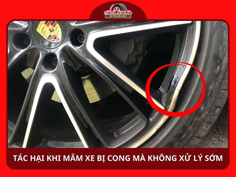 Tác hại khi mâm xe bị cong mà không xử lý sớm