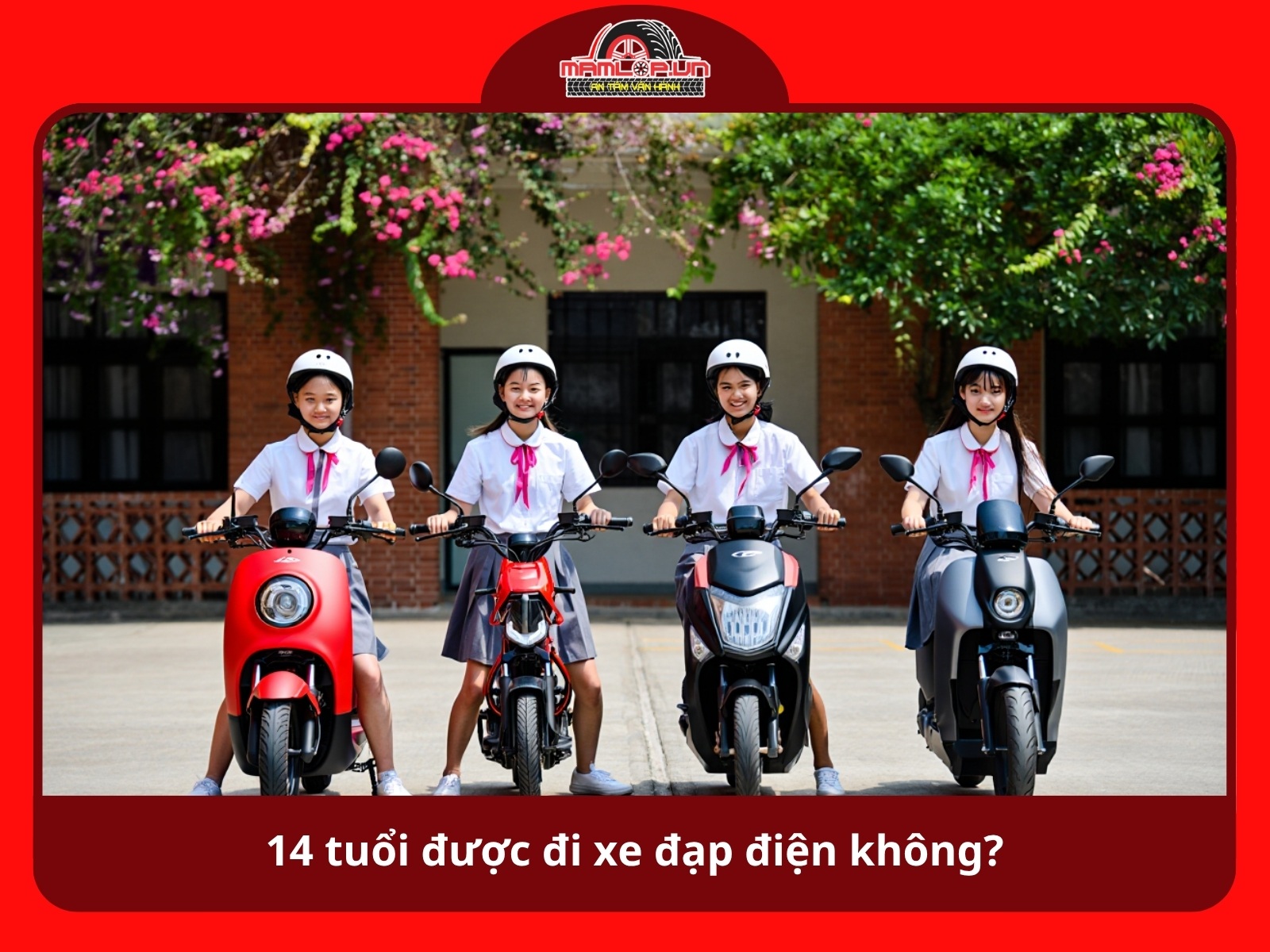 14 tuoi duoc di xe dap dien khong